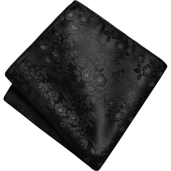 Mens floral tie set with pocket square cufflinks lapel pin for wedding formal - Picture 3 of 6